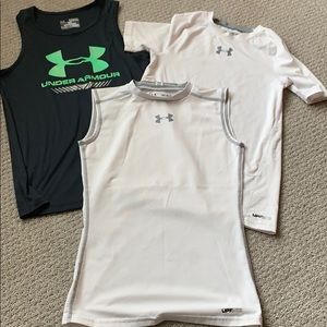 Boys under Armour compression shirts all for $10